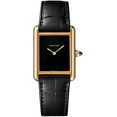 Cartier Men's Watch - Tank Louis Cartier Automatic Black Leather Strap | WGTA0091