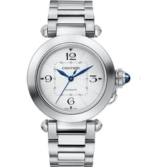 Cartier Women's Watch - Pasha Silver Tone Dial Stainless Steel Bracelet | WSPA0013