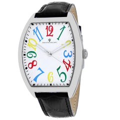 Christian Van Sant Men's Watch - Royalty II Quartz White Dial Leather Strap | CV0379