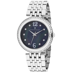 Christian Van Sant Women's Watch - Jasmine Black Mop Dial Silver Bracelet | CV1611
