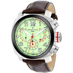 Christian Van Sant Men's Watch - Grand Python Quartz Brown Leather Strap | CV3AU6