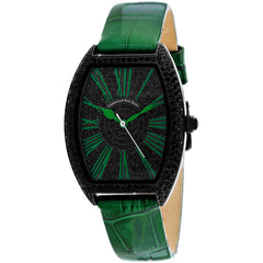 Christian Van Sant Women's Watch - Chic Quartz Black Dial Leather Strap | CV4846