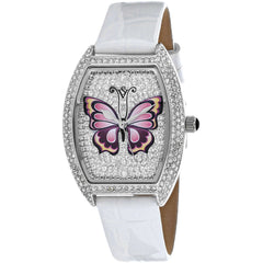 Christian Van Sant Women's Watch - Papillon Quartz White Leather Strap | CV4871W