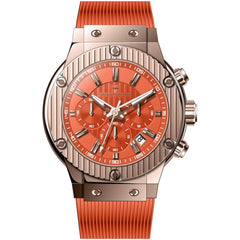 Christian Van Sant Men's Watch - Monarchy Quartz Orange Dial Rubber Strap | CV8149