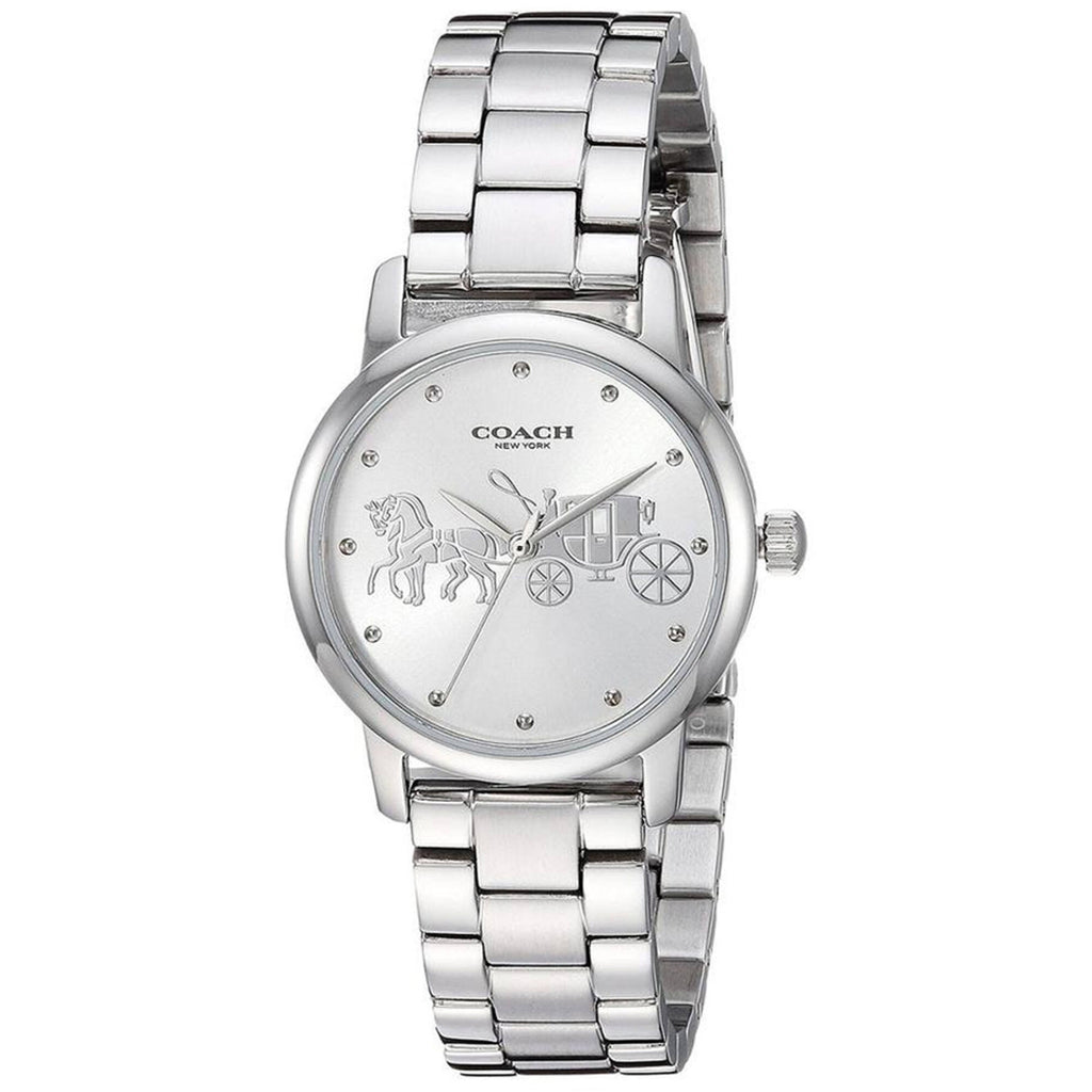 Coach Zoe Silver Tone Signature Disc Bracelet Watch - Silver Coach 14501053 Zoe Stainless Watch Silver - Watches New 100  main image 4