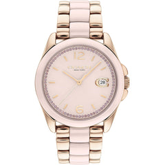 Coach Women's Watch - Greyson Quartz Pink Dial Rose Gold Steel Bracelet | 14504188