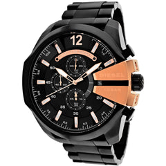 Diesel Men's Watch - Mega Chief Quartz Chronograph Black Dial Steel Bracelet | DZ4309