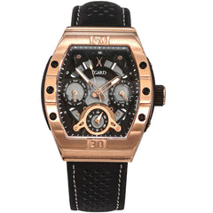 Egard Women's Watch - Patriot Rose Quartz Black Dial Leather Strap | WCH-5076-M0H391