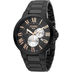 Ferre Milano Men's Watch - Classic Black Dial Stainless Steel Bracelet | FM1G177M0071