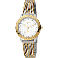 Ferre Milano Women's Watch - Classic White Dial Two Tone Bracelet | FM1L174M0071