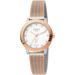 Ferre Milano Women's Watch - Classic White Dial Two Tone Bracelet | FM1L174M0091