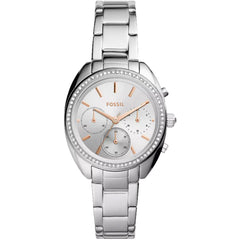 Fossil Women's Watch - Vale Quartz Silver Dial Stainless Steel Bracelet | BQ3657