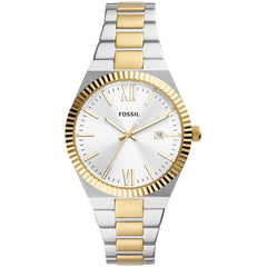 Fossil Women's Watch - Scarlette Quartz Silver Dial Two Tone Steel Bracelet | ES5259