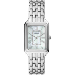 Fossil Women's Watch - Raquel Quartz White Mop Dial Silver Steel Bracelet | ES5306