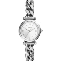 Fossil Women's Watch - Carlie Quartz Silver Dial Stainless Steel Bracelet | ES5331