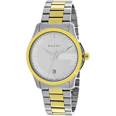 Gucci Men's Watch - G-Timeless Quartz Silver Dial Two Tone Steel Bracelet | YA126450