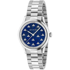 Gucci Men's Watch - G-Timeless Quartz Blue Dial Stainless Steel Bracelet | YA1265043