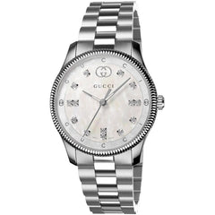 Gucci Women's Watch - G-Timeless White Mop Dial Silver Steel Bracelet | YA1265064