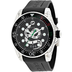 Gucci Men's Watch - Dive Quartz Date Display Black Dial Rubber Strap | YA136217