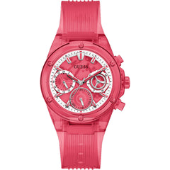 Guess Women's Watch - Quartz Red Dial Red Bio-Based Polyurethane Strap | GW0438L4