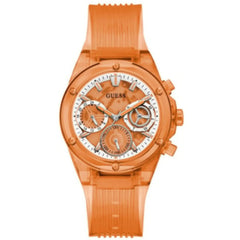 Guess Women's Watch - Quartz Orange Dial Bio-Based Polyurethane Strap | GW0438L5