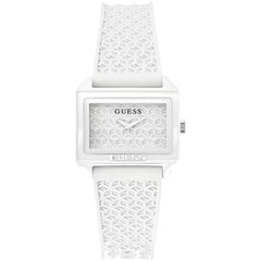 Guess Women's Watch - Classic Quartz Nylon Case White Dial Rubber Strap | GW0677L1