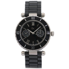 Guess Women's Watch - Diver Chic Quartz Black Dial Ceramic Bracelet | I35003L2S