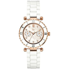 Guess Women's Watch - Diver Chic Quartz Mop Dial White Ceramic Bracelet | X46104L1S