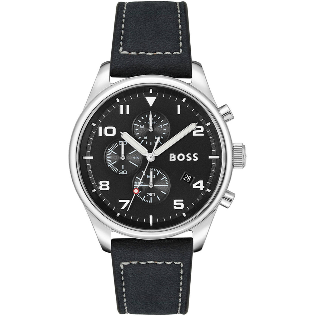 Hugo Boss Men's Watch Confidence Quartz Black Stainless Steel Bracel