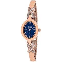 Jivago Women's Watch - Via Quartz Blue Dial Rose Gold Steel Bracelet Crystal | JV3614