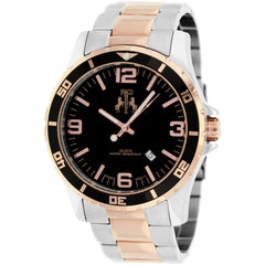 Jivago Men's Watch - Ultimate Swiss Quartz Black Dial Two Tone Bracelet | JV6118