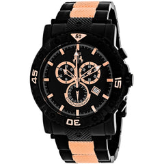 Jivago Men's Watch - Titan Quartz Chrono Black Dial Two Tone Bracelet | JV9127XL