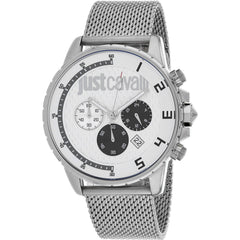 Just Cavalli Men's Watch - Sport Quartz White Dial Silver Bracelet | JC1G063M0255