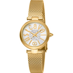 Just Cavalli Women's Watch - Modena Silver Dial Yellow Gold Bracelet | JC1L280M0045
