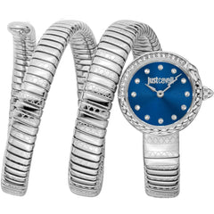 Just Cavalli Women's Watch - Enchanting Snake Quartz Blue Dial Steel | JC1L302M0015