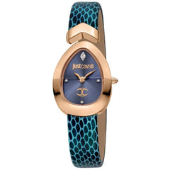 Just Cavalli Women's Watch - Diversa Snake Blue Dial Leather Strap | JC1L321L0055