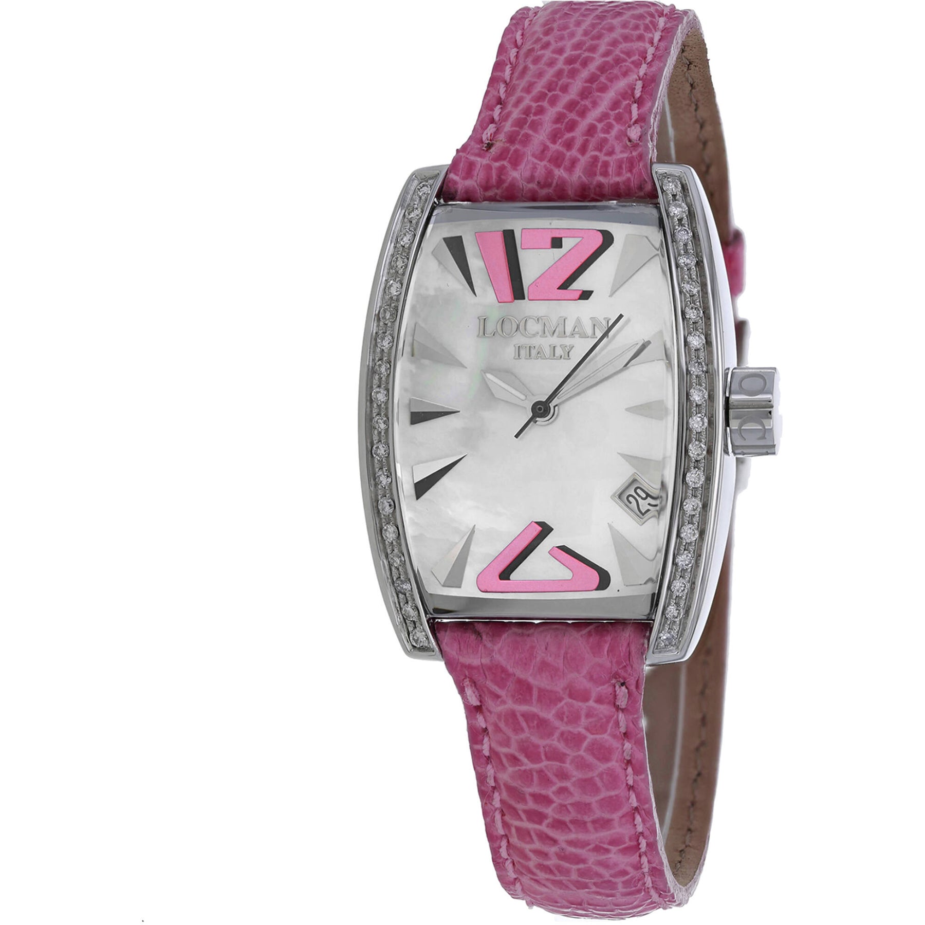 Locman Italy Women’s Watch with Leather Strap Locman Womens Classic 488 Yellow Dial Diamond Bezel Watch  main image 2