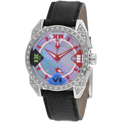 Locman Women's Watch - Cavallo Pazzo MOP Dial Black Leather Strap | 161GRAYDC/BKKS