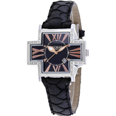 Locman Women's Watch - Plus Mother of Pearl Dial Black Leather Strap | 181SBKD/BKKS