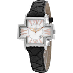 Locman Women's Watch - Plus Mother of Pearl Dial Black Leather Strap | 181SMOPWHD/BKKF