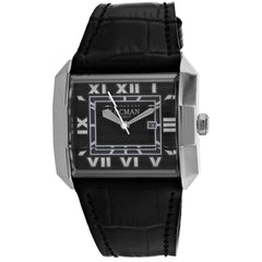 Locman Women's Watch - Classic Steel Case Black Dial Leather Strap | 232BK/BKLE