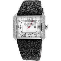 Locman Women's Watch - Classic Silver Dial Black Leather Strap | 232MOPWHDC/BK STG