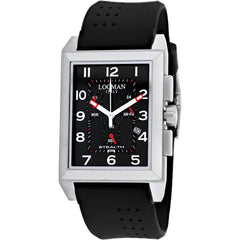 Locman Men's Watch - Stealth Steel Case Black Dial Rubber Strap | 242BK2BK/BKRU