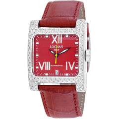 Locman Women's Watch - Classic Aluminum Case Red Dial Leather Strap | 431RD2D/RD LE