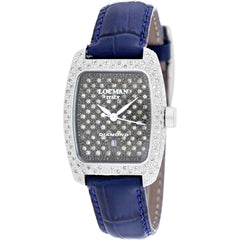 Locman Women's Watch - Diamond Quartz Grey Dial Blue Leather Strap | 485DLDC/BL