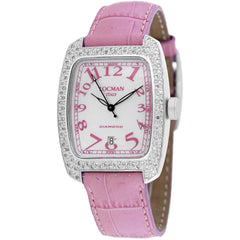 Locman Women's Watch - Classic Diamond White Dial Pink Leather Strap | 488MOPPK2D/PK