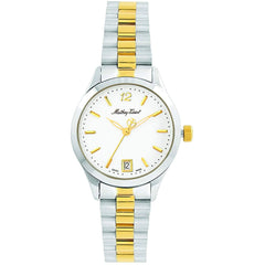 Mathey Tissot Women's Watch - Urban White Dial Two Tone Steel Bracelet | D411MBI