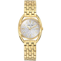 Mathey Tissot Women's Watch - Saphira Silver Tone Dial Yellow Gold Bracelet | D933PYI
