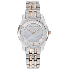 Mathey Tissot Women's Watch - Tacy White MOP Dial Stainless Steel Bracelet | D949BI