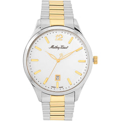 Mathey Tissot Men's Watch - Urban Quartz White Dial Two Tone Steel Bracelet H411MBI